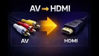 AV (RCA Composite) to HDMI Converter | 1080p Plug & Play Adapter
