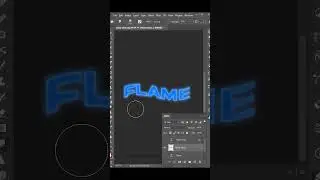 Realistic Flame on text | Photoshop | #shorts