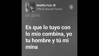 TINI, Manuel Turizo - Maldita Foto (Letra/Lyric)