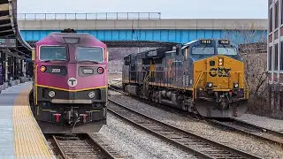 Great MBTA, Amtrak & CSX Train Action @ Worcester!!