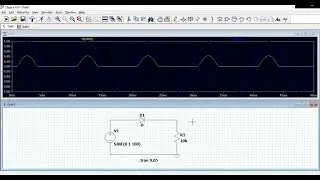 Half wave rectifier demonstration using ltspice