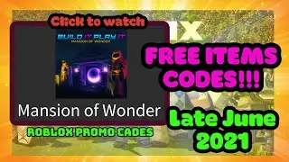 ROBLOX PROMO CODES FOR ACCESSORIES, MANSION OF WONDER, *LATE JUNE 2021*.FREE ITEMS
