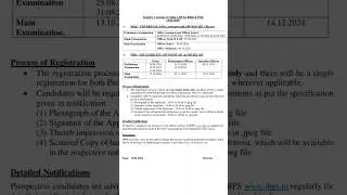 IBPS Calendar 2024 / Exam Schedule