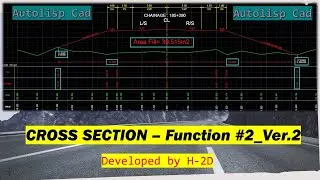 CROSS SECTION - Function #2 Ver.2 (Updated offset & elev. in table and Dim. & area value)