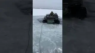 квадроцикл сокол на полном ходу под лёд