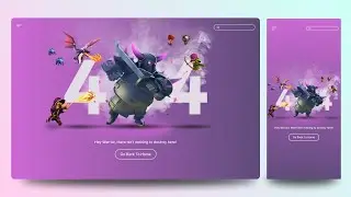 Create Website's 404 Error Page Not Found using Html & CSS Only | COC Web Page UI Design Tutorial