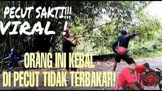 Orang ini sakti di cambuk tidak terbakar !