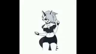 Loona from Helluva Boss dances to music