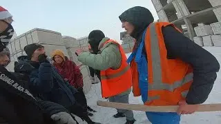МАССОВАЯ ДРАКА БЛОГЕРОВ СО СТРОИТЕЛЯМИ НА СТРОЙКЕ // НЕУДАЧНЫЙ ПОБЕГ!!!