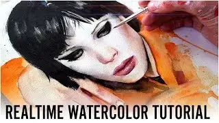 【Realtime Tutorial】Watercolor Portrait & Dripping Technique