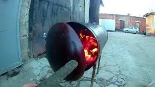 Печь за один день из газового баллона.