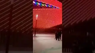 АРЕНА ОМСК вечерняя подсветка/ Идём с матча