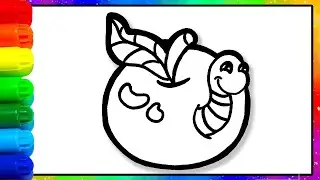 EASY How to Draw an APPLE for Beginners, APPLE Drawing | ENJOY DRAWING