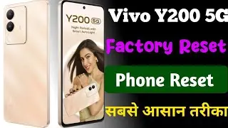 Vivo y200 5g Hard Reset | How To Factory Data Reset Vivo y200 5g | Vivo y200 5g lock kaise tode