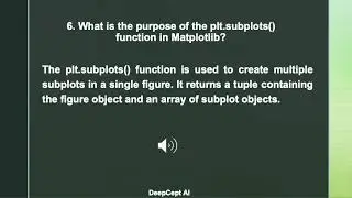 What is the purpose of the plt.subplots() function in Matplotlib ?