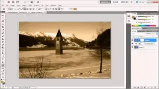 Photoshop Tutorial  Create a Sepia Effect  HD