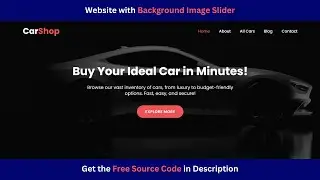 Website with Background Image Slider Using HTML, CSS and JavaScript | Free Source Code
