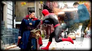 Питер  Паркер убегает от Доктора Стренджа