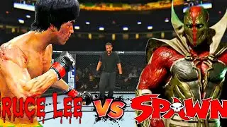Crazy Fight 🔥🐉Red Spawn vs. Bruce Lee - EA Sports UFC 4 Rematch