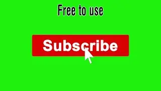 Green screen Subscribe YouTube button Animation for free