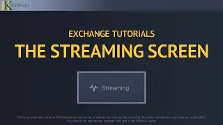HubKoin Exchange Tutorials - The Streaming Screen