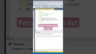 Fetching column names in SQL 