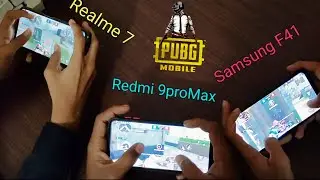 redmi note 9 pro vs realme 7 vs sumsung f41 pubg gaming  test speed test | comparison | review |