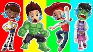 Wrong Heads COLLECTION Crying Paw Patrol, Toy Story, Doc McStuffins, Hulk Finger Family Songs