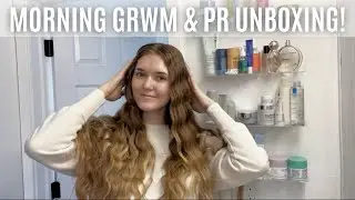 Morning GRWM with baby and two kids at home + PR unboxing!