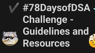 #78DaysofDSA challenge Resources and Guidelines page || DSAwithDV || Amazing productivity template