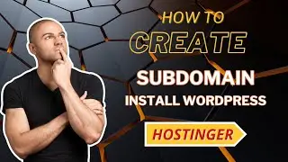 Create subdomain and install wordpress hostinger #website