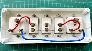 2Sockets + 3Switches Board wiring | Gangbox wiring 😍 |