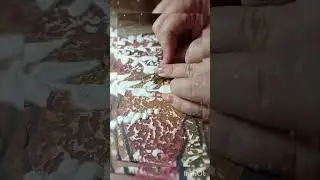 Панно ручной работы. Артборд, акрил, гипс, поталь. 30х40 см.
