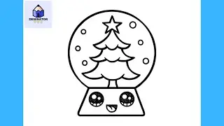 Cum Să Desenezi Un GLOB De IARNA De Cristal | Usor Pas cu Pas Tutorial pentru Incepatori