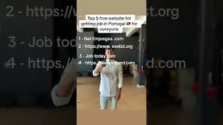 Top 5 websites for getting Jobs in Portugal 🇵🇹. Subscribe for more information. #jobinportugal