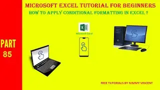 FREE TUTORIAL IN MICROSOFT EXCEL FOR BEGINNERS-HOW TO APPLY CONDITIONAL FORMATTING IN EXCEL