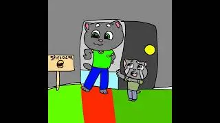Talking Tom would and brio brutal union to tom ( and Tom no 😭😺 - talking tom #shorts