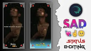 Sad Status Apne Photo par kaise banaye ? Alight Motion Tutorial 2023 //