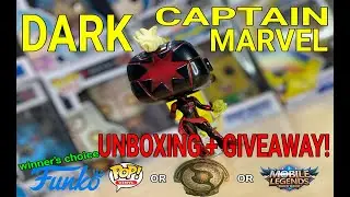 FUNKO POP! DARK CAPTAIN MARVEL - Unboxing + Giveaways
