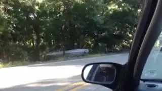 Boat in the ditch off the trailer
