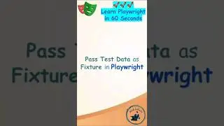 Playwright With TypeScript | Pass Test data as Fixture in Playwright  #playwrightautomation #shorts