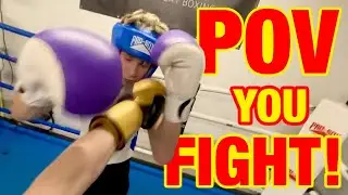 POV boxing sparring an MMA fighter - virtual sparring