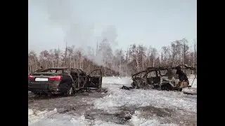Две тойоты сгорели дотла, пять человек погибло. Ужасная авария в Якутии