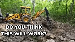 Digging Between 2 Massive Rocks - Can I Build a Swimming Pond Here?