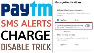 Paytm disable sms alert charge and Delete Link Card