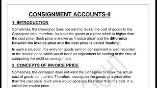 UNIT 16 CONSIGNMENT II NOTES OF BCOC 131 FINANCIAL ACCOUNTING