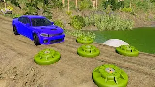 Cars vs Anti tank Mines #5: BeamNG Drive - CHILL