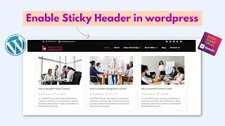 How to enable sticky header in WordPress using free plugin | Make the Header Sticky