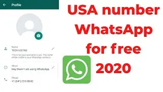 How to Create USA WhatsApp Number For Free | Create Fake WhatsApp Number For Free |  2020