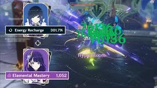 Yelan Unlimited BURST + Raiden Full EM - Genshin impact